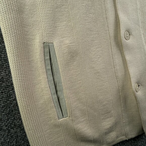 Pedro Bernardo Leather Knitwear Sweater Cardigan Women Large Ivory Button Up - Picture 9 of 13